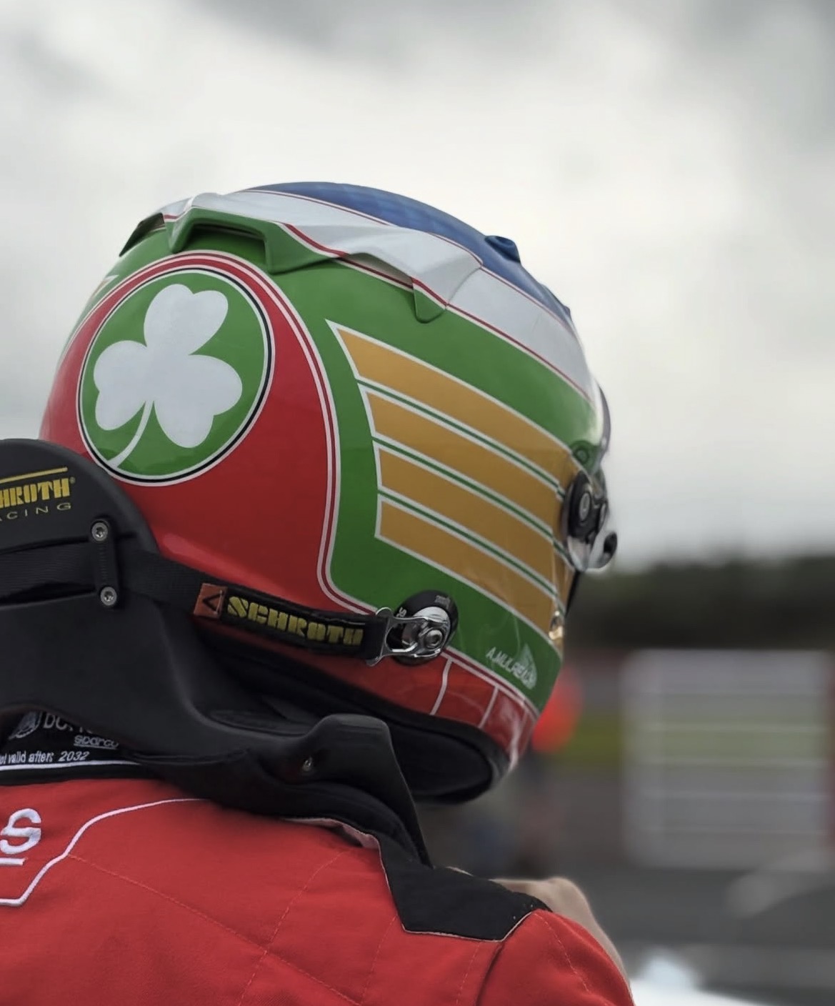 Aidan Mulready helmet shamrock